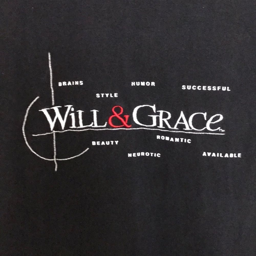 Will & Grace Black Embroidered T Shirt - Picture 2 of 5